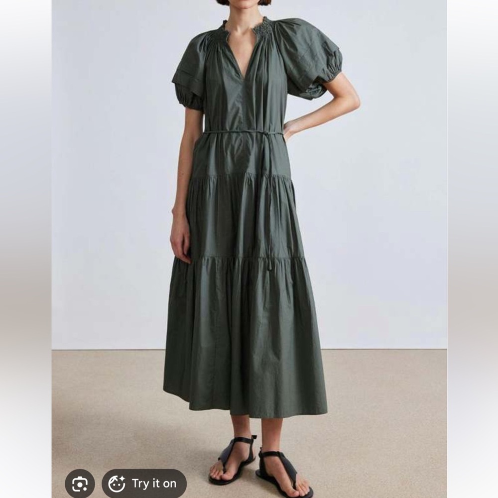 Apiece Apart Uva Maxi Dress in Thyme, size M